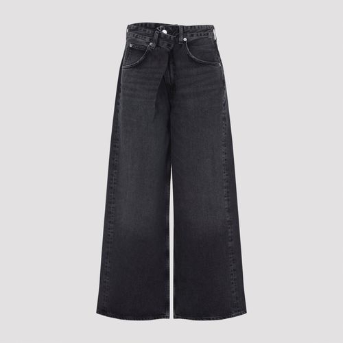 Vana Draped Low-rise Wide-leg Jeans