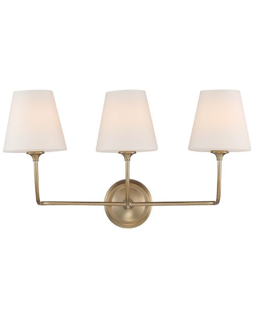 Libby Langdon For Sylvan 3-Light Vibrant Gold Bathroom Vanity