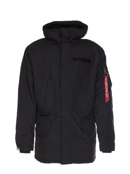 Jacket with striped hoodie