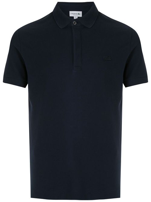 Logo patch polo shirt - Blue
