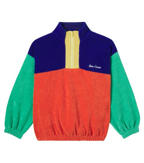 Cotton-blend terry sweatshirt