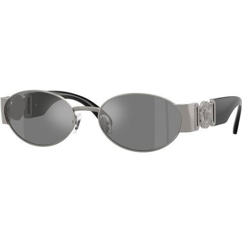 Versace Hombre Versace VE2299 10016G Gafas de sol Metal Gris Gris Redonda Espejo