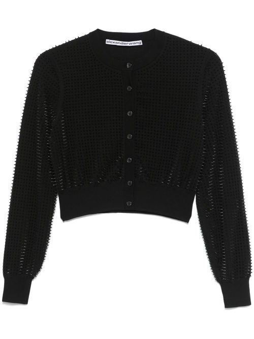 Spike-stud cardigan - Black