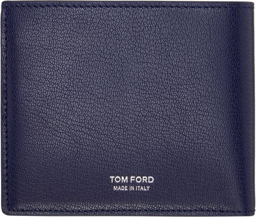 Navy Elongated T Line Money Clip Wallet