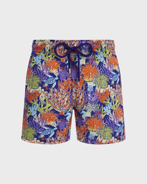 Men Stretch Short Swim Trunks Aquatic Life - Swimwear - Monrise - Blue