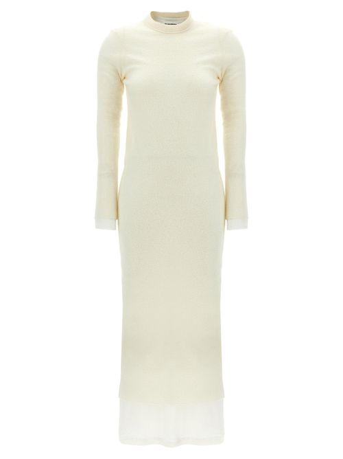 Wool with Removable Petticoat Dress — Cream