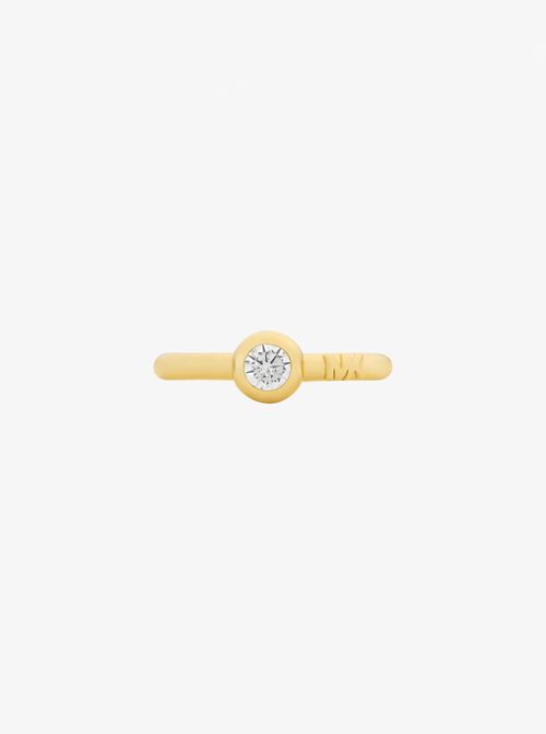 Round Stone Ring in Gold - size 7 by
