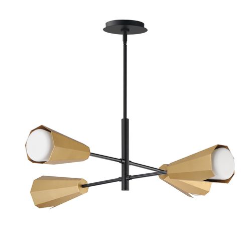 Black Antique Brass Chandelier from the Rizzo Collection