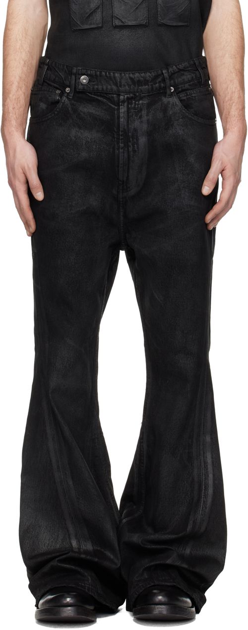 Black Waxed Varet Jeans
