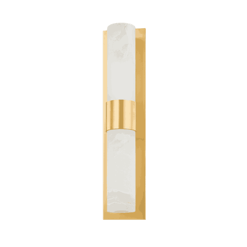 Aged Brass Two Light Wall Sconce from the Stowe Collection