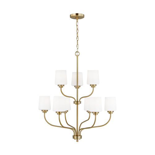 Windom 9-Light Traditional Chandelier in Satin Bra