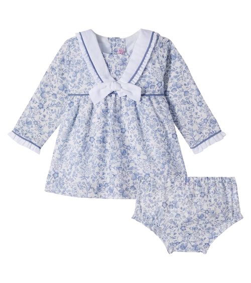Baby Aranda floral cotton dress and bloomers set