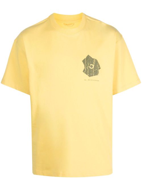 Logo-print crewneck T-shirt - Yellow