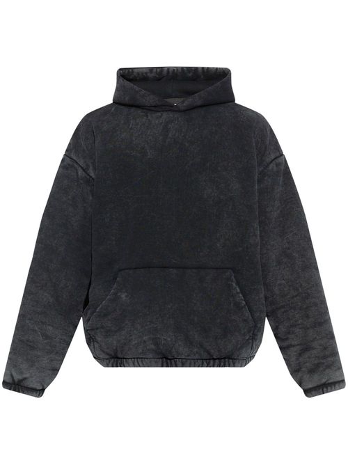 Icon-embossed hoodie - Black