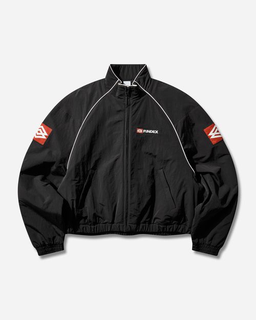 Exaggerated Shoulder Track Jacket Black