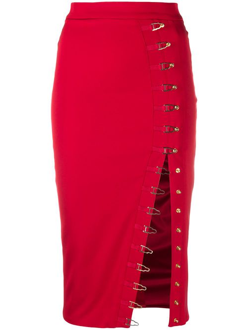 Ivy high-waisted skirt - Red