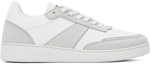 A.P.C. White & Gray Plain Sneakers