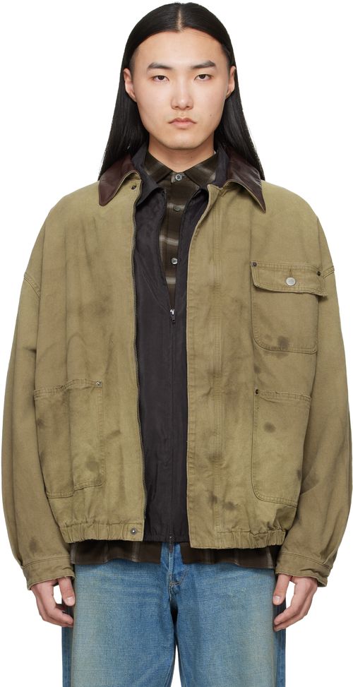 Khaki Sulfur Dyed Oxford Vintage Jacket