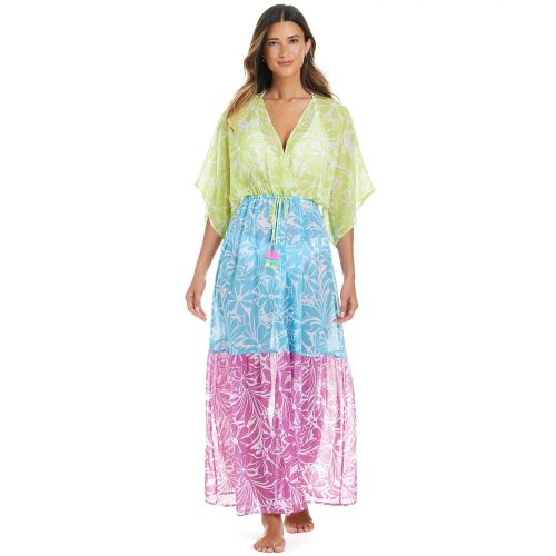 Multi Colored Sock it to Me Chiffon Cover-Up Maxi Dre