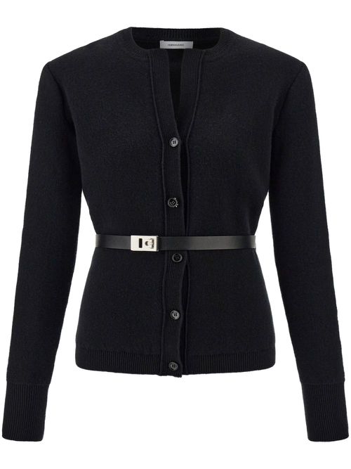 Belted cardigan - Black