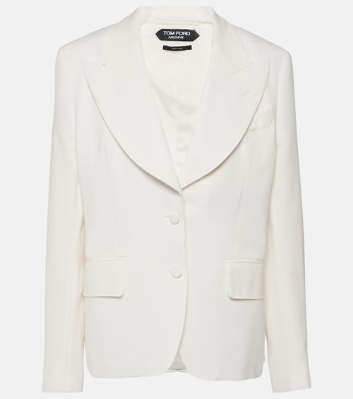 Single-breasted silk blazer