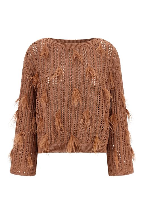 Ostrich Feather Sweater