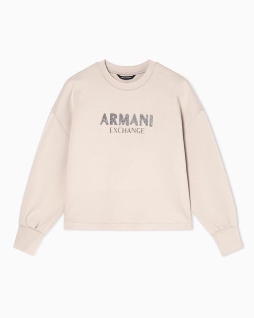 Crewneck sweatshirt in scuba fabric