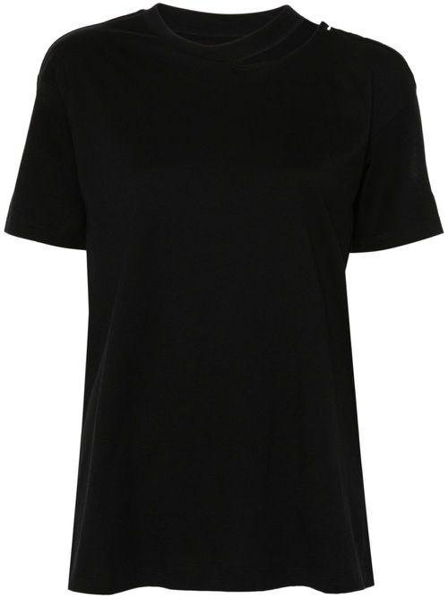 Ripped cotton T-shirt - Black