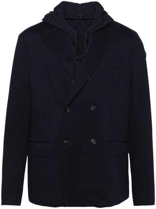 Hooded blazer - Blue