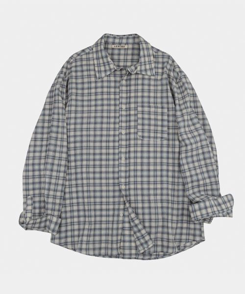 Aplay Pastel Check Shirt Peach Blue