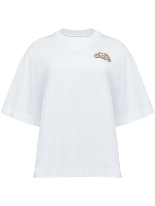Seal-logo cotton T-shirt - White