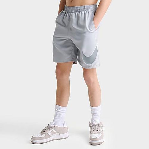 Big Kids Stacked Logo Swim Shorts in Wolf Grey