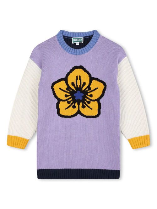 Boke Flower knitted dress - Purple