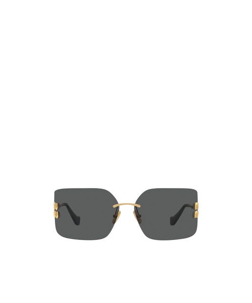 Miu Miu Eyewear Logo-Plaque Oversize-Frameless Sunglasses