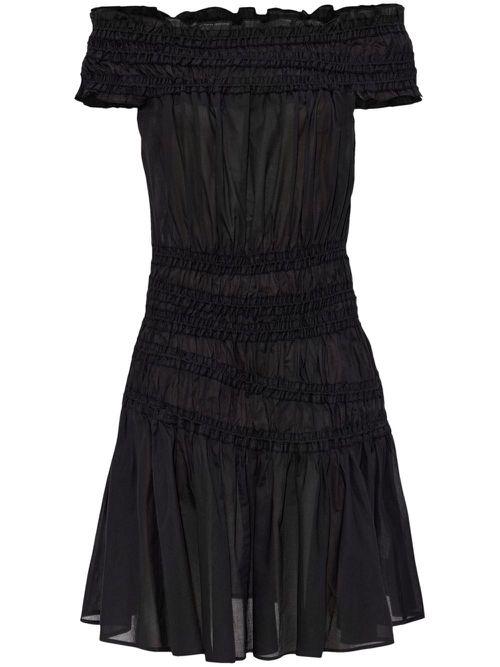 Off-shoulder ruffled dress - Black