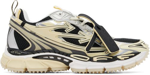 Black & Beige 'Be Right Back' Glow-In-The-Dark Sneakers