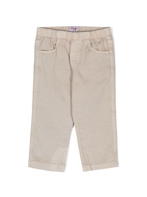 Slim elasticated-waistband trousers - Neutrals