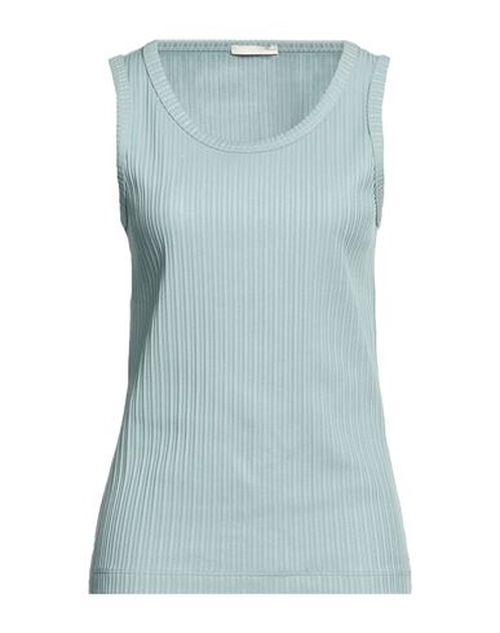 Woman Tank top Sage green Size M Cotton, Elastane