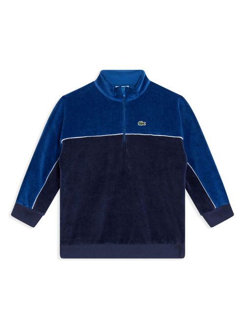 Colourblock velour sweatshirt - Blue