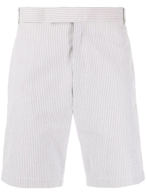 Stripe-pattern tailored shorts - Grey