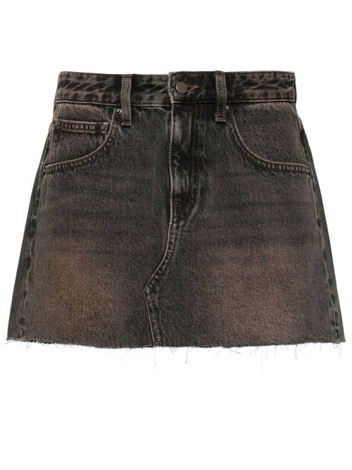 A-type denim skirt - Black