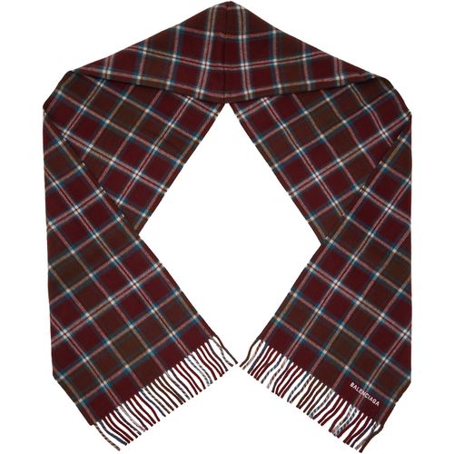Red Wool Hooded Scarf