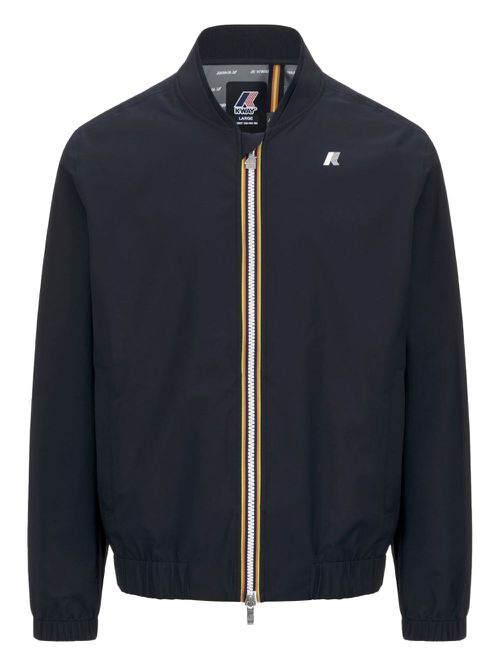 Front-zip logo-patch jacket - Black
