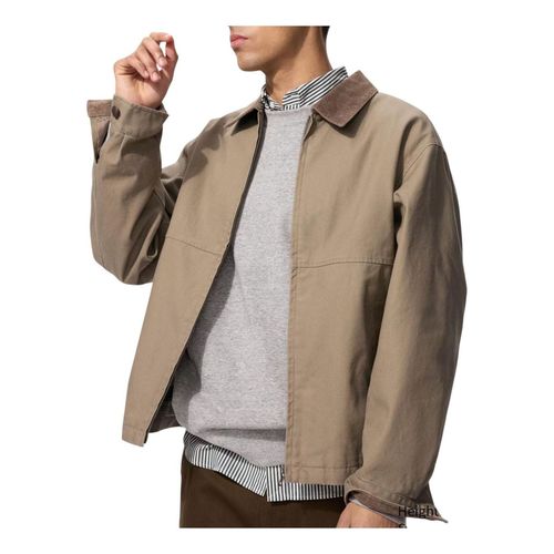 Zip-Up Short Blouson 'Brown'