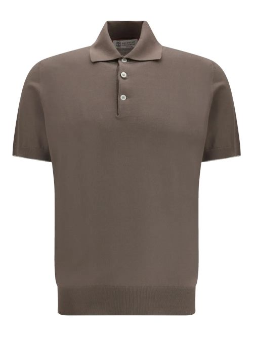 Cotton Polo Shirt — Taupe
