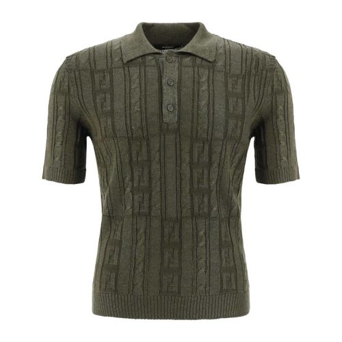 Mens FF Wool Blend Knit Polo Shirt