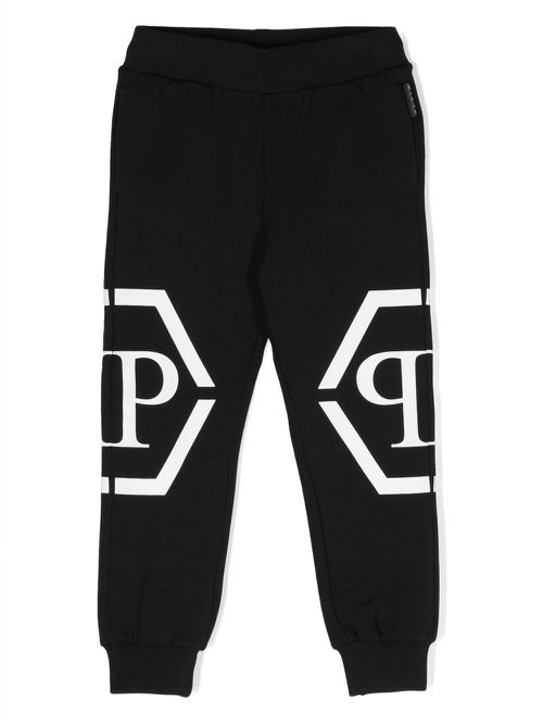 Logo-print track pants - Black