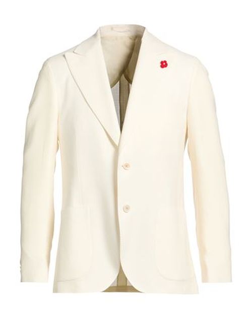 Man Blazer Cream Size 38 Wool, Linen, Silk