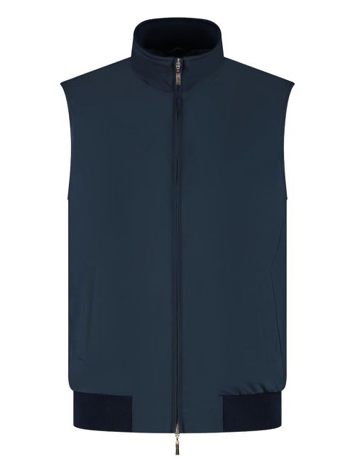 High-neck gilet - Blue