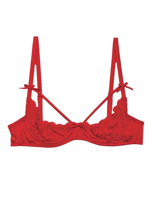 Charlotte Peekaboo bra - ROUGE